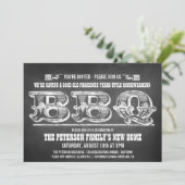 Party der Haushaltswärmung Barbeque Einladung (Stehend Vorderseite)