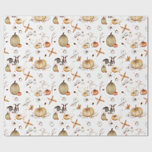 Party der Herbstfarm Geschenkpapier (Flach)