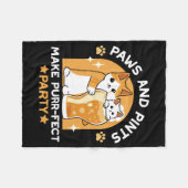 Party der Katze - Pasten und Pints Fleecedecke (Vorderseite (Horizontal))