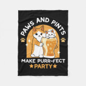 Party der Katze - Pasten und Pints Fleecedecke (Vorderseite)