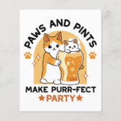 Party der Katze - Pasten und Pints Flyer (Hinten)