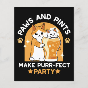 Party der Katze - Pasten und Pints Flyer