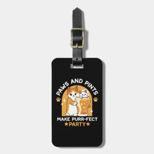 Party der Katze - Pasten und Pints Gepäckanhänger