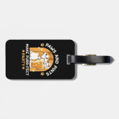 Party der Katze - Pasten und Pints Gepäckanhänger (Rückseite horizontal)