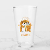 Party der Katze - Pasten und Pints Glas (Vorderseite)