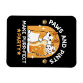 Party der Katze - Pasten und Pints Magnet (Horizontal)
