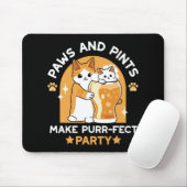 Party der Katze - Pasten und Pints Mousepad (Mit Mouse)