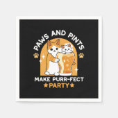 Party der Katze - Pasten und Pints Serviette (Vorderseite)