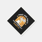 Party der Katze - Pasten und Pints Serviette (Ecke)