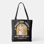 Party der Katze - Pasten und Pints Tasche (Rückseite)