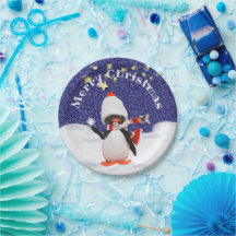 Party der Kinder Frohe Weihnachts-Winterpinguin