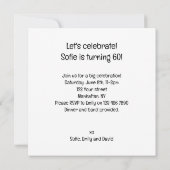 Party der Kostüme, Party des Tanzes im Ballsaal, K Einladung (Rückseite)