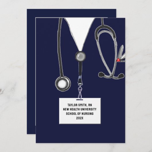 Party der Krankenpflege Einladung (Vorne/Hinten)