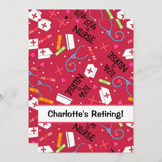 Party der Krankenversicherung Rote Feier Einladung (Vorne/Hinten)