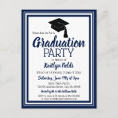 Party der Marine und der Weißen Schule Einladungspostkarte (Vorderseite)