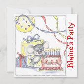 Party der Maus Einladung (Vorderseite)