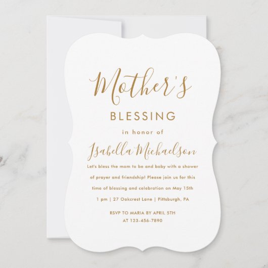 Party der Minimalistischen Christlichen Mutter mit Einladung (Vorderseite)