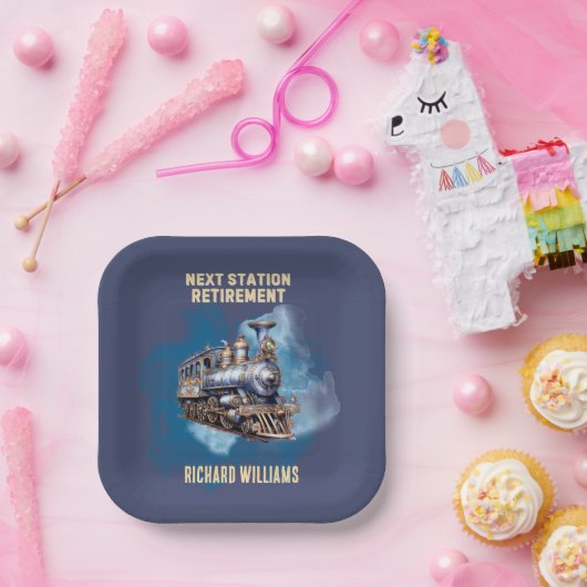 Party der nächsten Bahnstation zum Thema "Ruhestan Pappteller (Party)