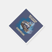 Party der nächsten Bahnstation zum Thema "Ruhestan Serviette (Ecke)