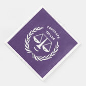 Party der personalisierten Jura School Serviette (Ecke)