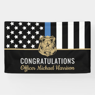 Party der Police Blue Line Flag Academy Graduation Banner