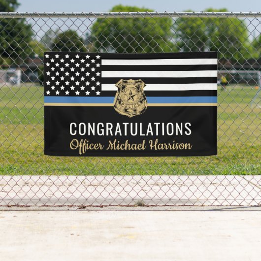 Party der Polizeiakademie Glückwünsche Banner (Insitu)