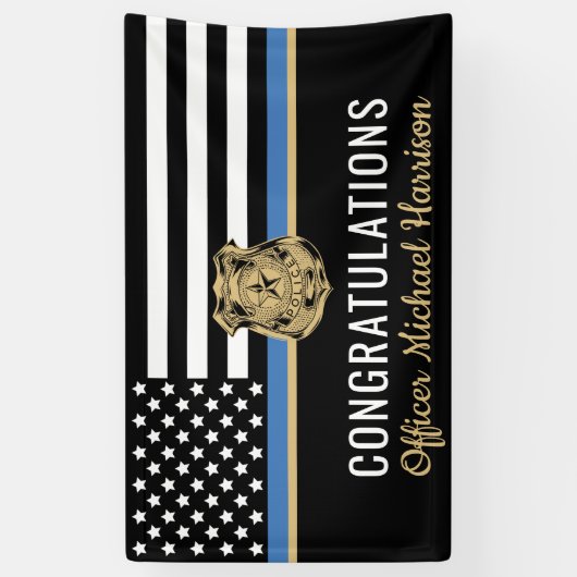 Party der Polizeiakademie Glückwünsche Banner (Vertikal)