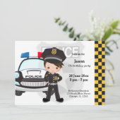 Party der Polizeikinder Einladung (Stehend Vorderseite)