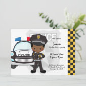 Party der Polizeikinder Einladung (Stehend Vorderseite)