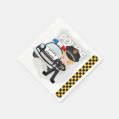 Party der Polizeikinder Serviette (Ecke)