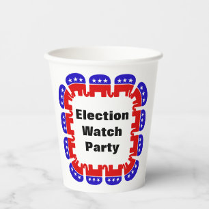 Party der republikanischen Wahlbeobachtungsmission Pappbecher