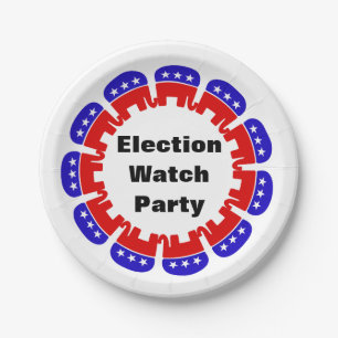 Party der republikanischen Wahlbeobachtungsmission Pappteller