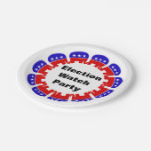 Party der republikanischen Wahlbeobachtungsmission Pappteller (Schrägansicht)