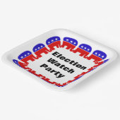 Party der republikanischen Wahlbeobachtungsmission Pappteller (Gewinkelt)