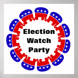 Party der republikanischen Wahlbeobachtungsmission Poster