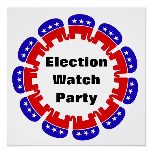 Party der republikanischen Wahlbeobachtungsmission Poster (Vorderseite)