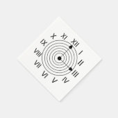 Party der römischen Uhr Serviette (Ecke)