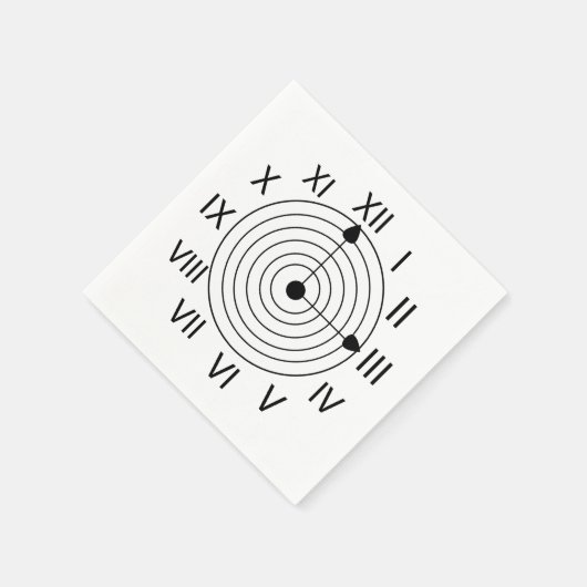 Party der römischen Uhr Serviette (Ecke)