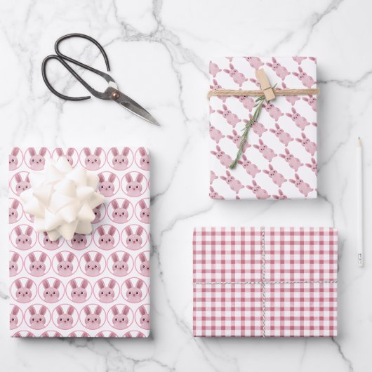 Party der Rosa Bollen Geschenkpapier Set (Vorderseite)