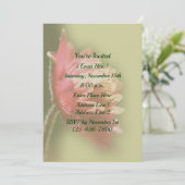 Party der roten Blume Einladung (Stehend Vorderseite)