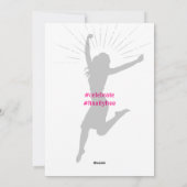 Party der Scheidung endlich Feminine Pink Funny Feiertagskarte (Rückseite)