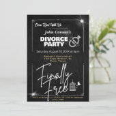 Party der Scheidung: Schließlich kostenlos, frei V Einladung (Stehend Vorderseite)