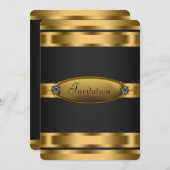 Party der schwarzen Krawatte Einladung (Vorne/Hinten)