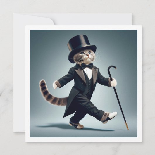 Party der schwarzen Krawatte, Tanzwettbewerb, Katz Einladung (Vorderseite)