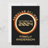 Party der Solar Eclipse-Familie vom 2. Oktober 202 Einladung (Vorderseite)