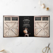 Party der Stallkühe Dreifach Gefaltete Einladung (Innenseite)