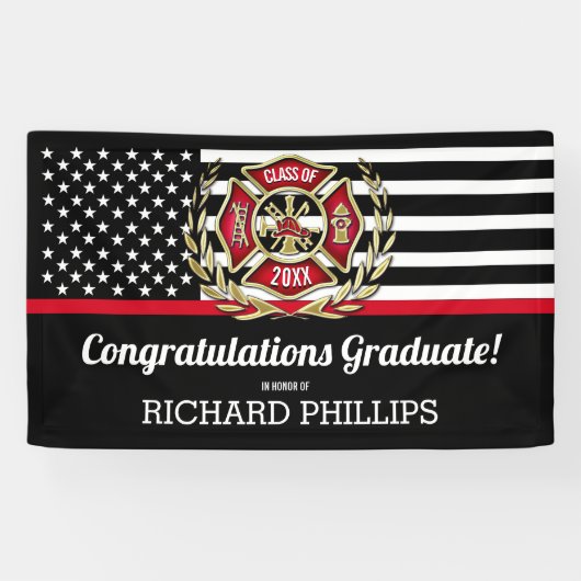 Party der Thin Red Line Fire Academy Banner (Horizontal)