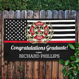 Party der Thin Red Line Fire Academy Banner