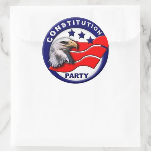 Party der Verfassung Runder Aufkleber (Tasche)