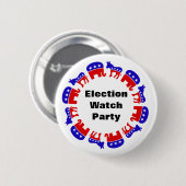 Party der Wahlbeobachtung Button (Vorne & Hinten)